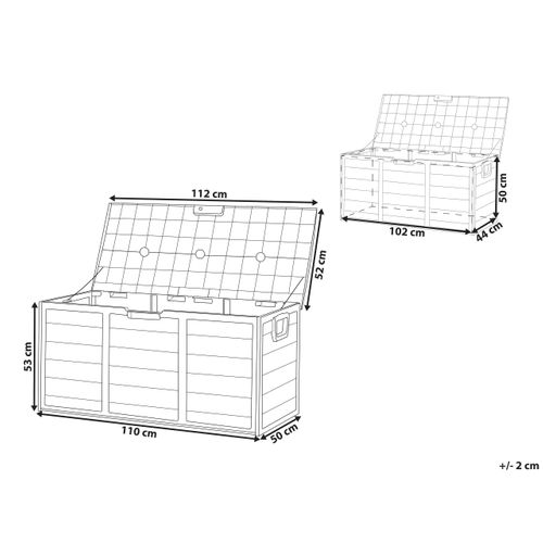 Coffre 112 X 50 Cm Noir Locarno