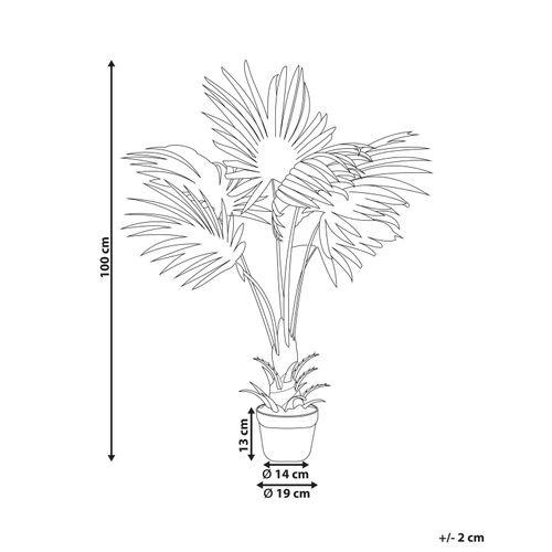 Plante Artificielle 100 Cm Avec Pot Fan Palm