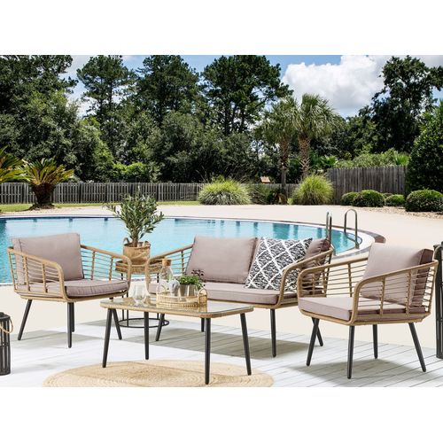 Set De Jardin Polyrotin Naturel Corinth Ii