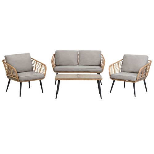 Set De Jardin Polyrotin Naturel Corinth Ii