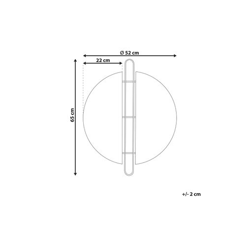 Miroir  Attin 52 Cm 65 Cm Doré