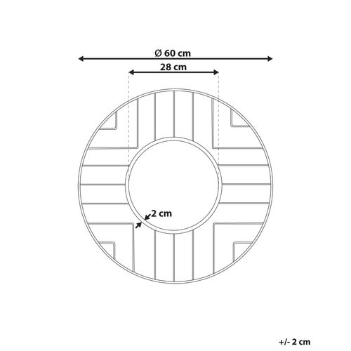 Miroir 60 Cm Doré Hesdin