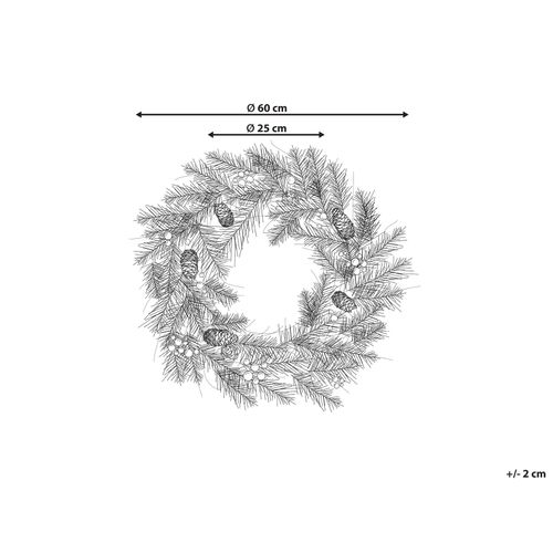 Couronne De Noël LED D 60 Cm Vert Tenala