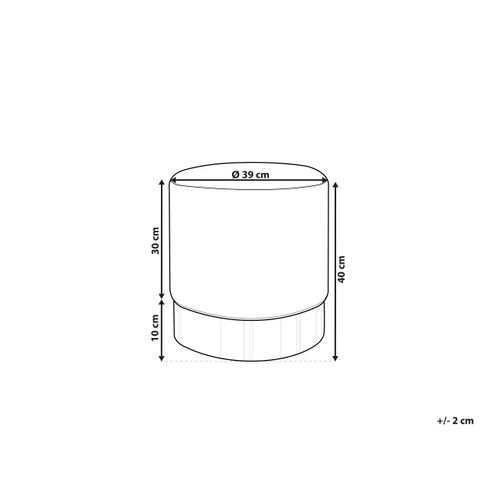 Pouf En Velours Jaune D 39 Cm Sophia