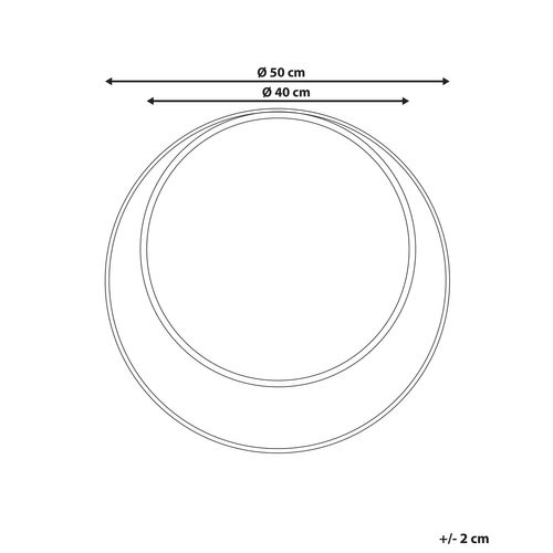 Miroir 50 Cm Noir Agde
