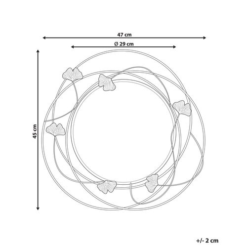 Miroir 45 Cm Doré Anglet
