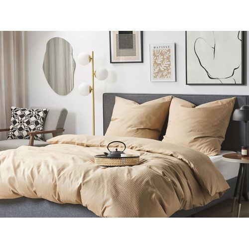 Housse De Couette En Coton 155 X 220 Cm Beige Avondale