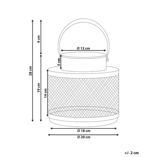 Lanterne Bougie Métal Noir 19 Cm Yamdena