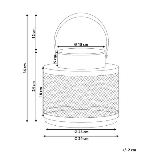 Lanterne Bougie Métal Noir 24 Cm Yamdena