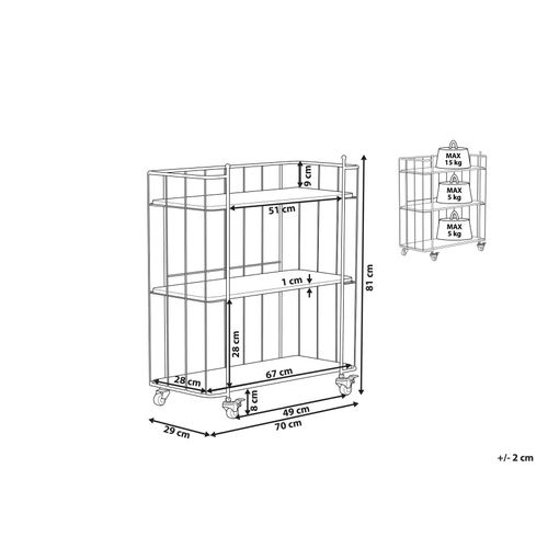 Desserte De Cuisine En Bois Clair Et Métal Noir Gabbs