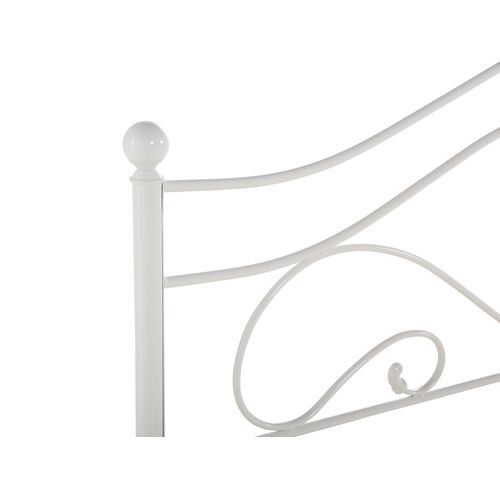 Lit Avec Sommier Métal Lyra 140 X 200 Cm Blanc