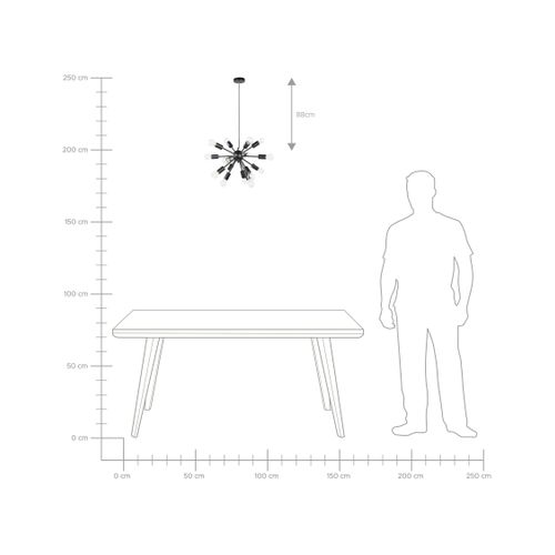 Lampe Suspension Balagas Métal Noir