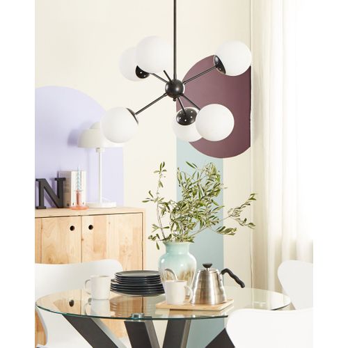 Plafonnier Adawro Métal Noir/blanc