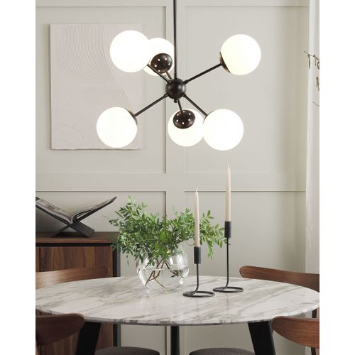 Plafonnier Adawro Métal Noir/blanc