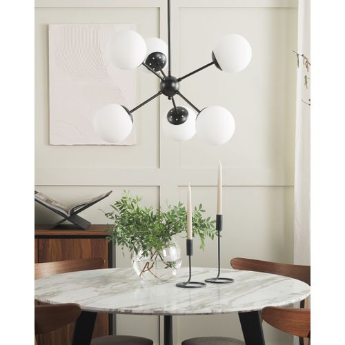 Plafonnier Adawro Métal Noir/blanc