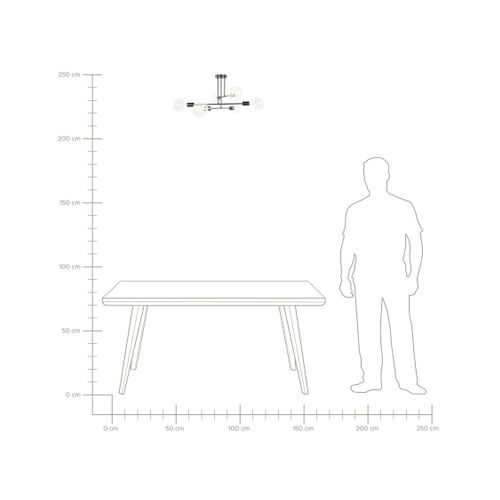 Plafonnier Kidane Métal Noir