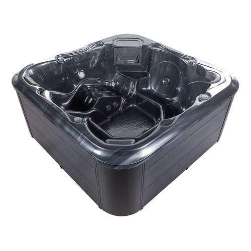 Spa De Jardin 6 Places En Acrylique Gris 210 X 210 Cm Avec LED Tularosa