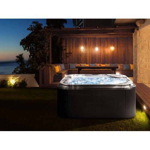 Spa De Jardin 6 Places En Acrylique Gris 210 X 210 Cm Avec LED Tularosa