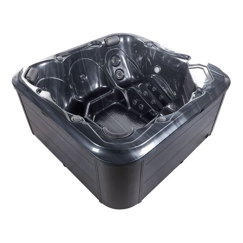 Spa De Jardin 6 Places En Acrylique Gris 210 X 210 Cm Avec LED Tularosa