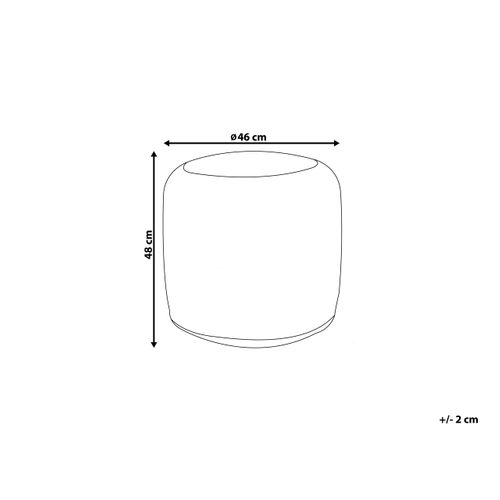 Pouf En Jute Beige Sable 46 X 48 Cm Dalama