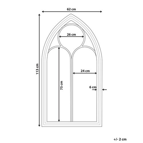 Miroir 113 Cm Noir Trelly