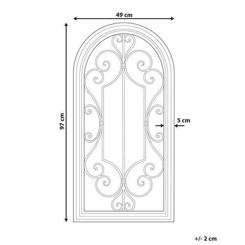 Miroir 97 Cm Noir Campel