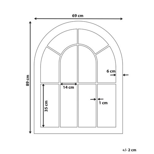 Miroir 89 Cm Noir Embry