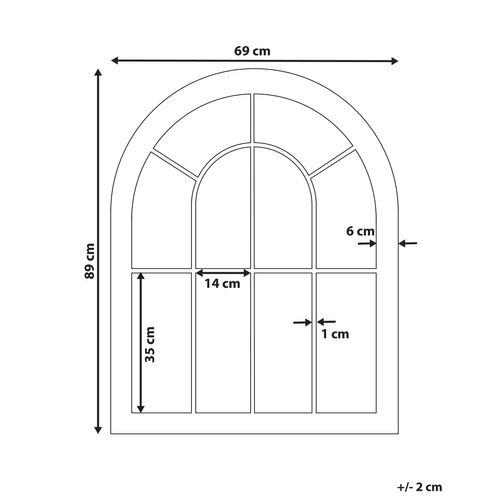 Miroir 89 Cm Noir Embry