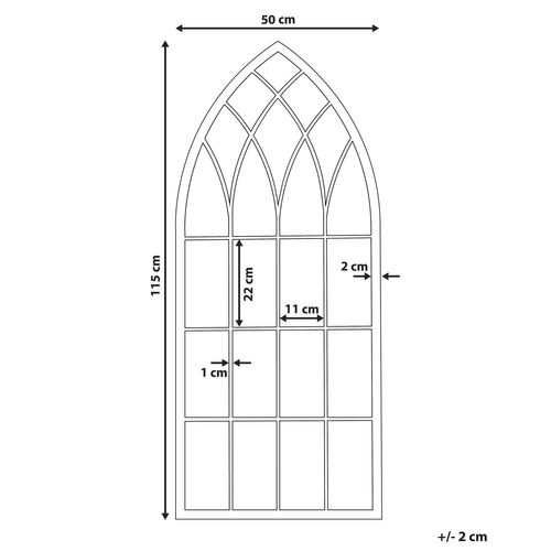 Miroir 115 Cm Noir Cassel