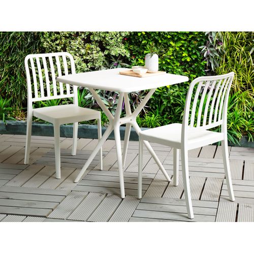 Table De Jardin Matériaux Synthétiques Blanc Sersale