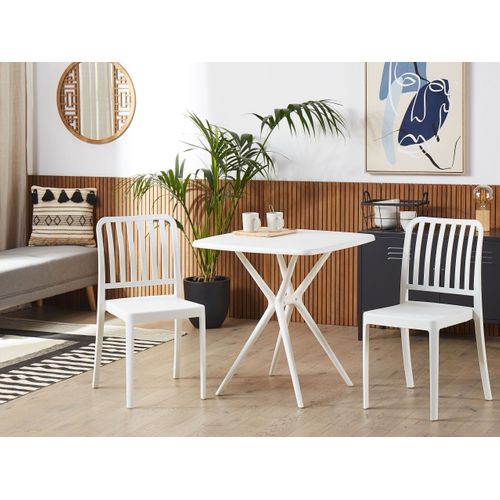 Table De Jardin Matériaux Synthétiques Blanc Sersale