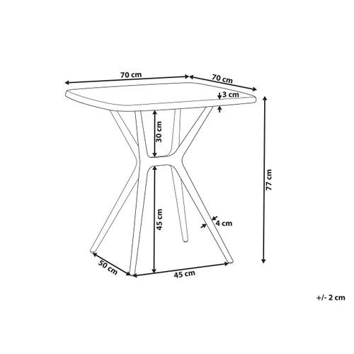 Table De Jardin Matériaux Synthétiques Blanc Sersale