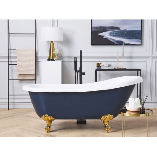 Baignoire Îlot Bleu Et Doré 170 X 76 Cm Cayman