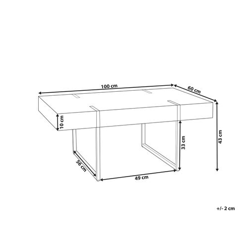 Table Basse Effet Marbre Blanc Et Noir Merced