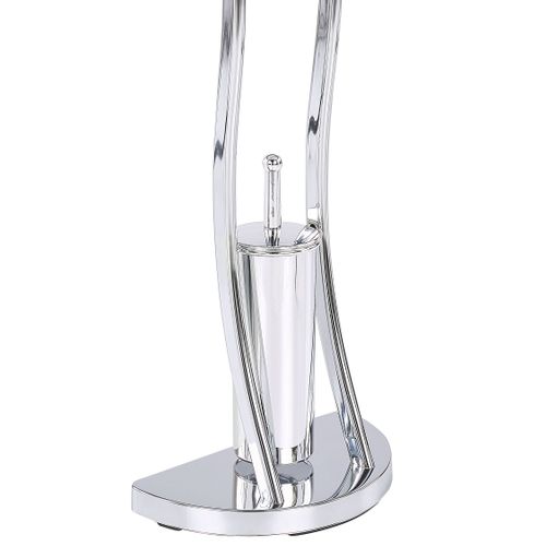 Porte Papier-toilette Sur Pied Avec Brosse En Métal Argenté Soacha