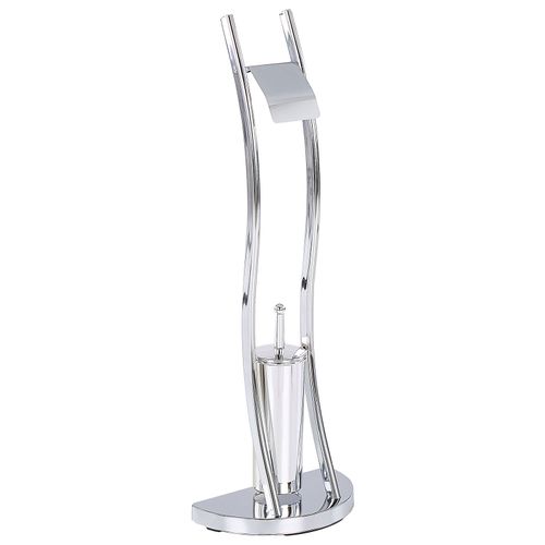 Porte Papier-toilette Sur Pied Avec Brosse En Métal Argenté Soacha
