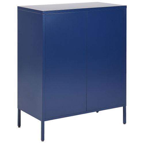 Commode à 4 Tiroirs En Métal Bleu Marine Enago