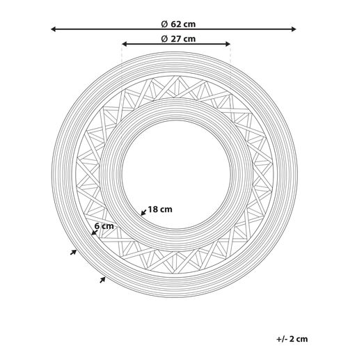 Miroir 62 Cm Marron Cacoma