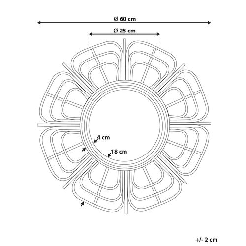 Miroir 60 Cm Noir Pasaku