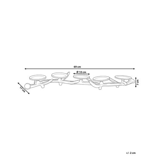 Bougeoir En Métal Marron Et Doré Cleonae