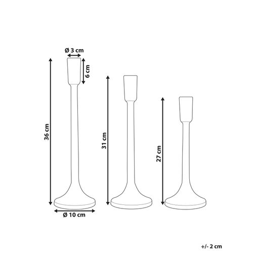 Lot De 3 Chandeliers En Métal Doré Zimbabwe