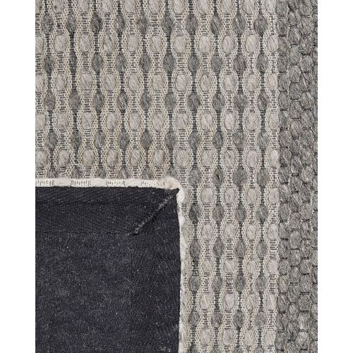 Tapis En Laine à Rayures Bleu-gris 160 X 220 Cm Akkaya