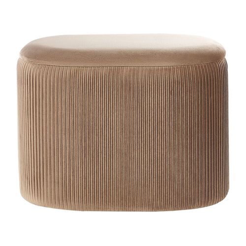 Pouf De Rangement En Velours Brun Richland