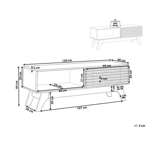 Meuble TV Bois Clair Toledo