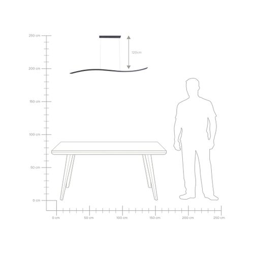 Lampe LED Suspendue Calao Métal Noir