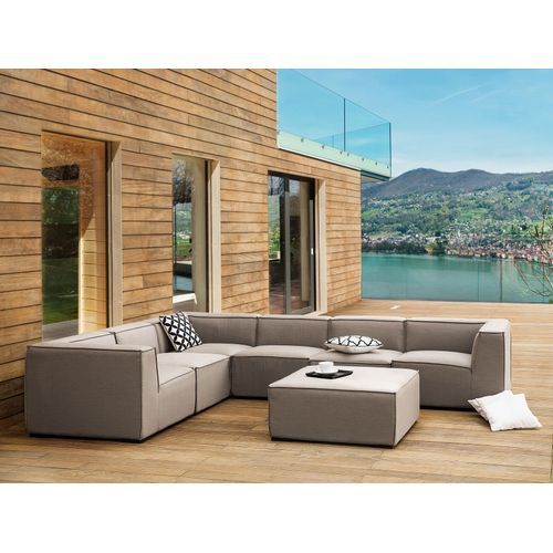 Canapé De Jardin Côté Droit Polyester Beige Arezzo