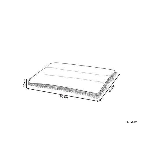 Lit Pour Chien En Velours 90 X 60 Cm Bleu Ergani