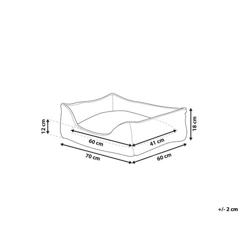 Lit Pour Chien 70 X 60 Cm Bleu Izmir