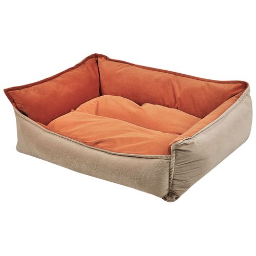 Lit Pour Chien Reversible 70 X 60 Cm Orange Et Beige Izmir