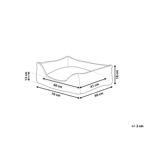 Lit Pour Chien Reversible 70 X 60 Cm Orange Et Beige Izmir